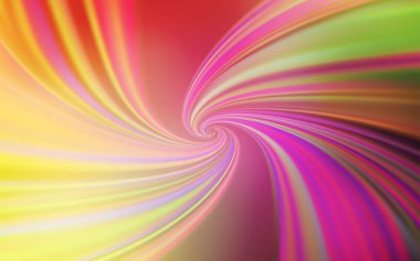 Açık Pembe, kıvrımlı çizgileri olan sarı vektör deseni.