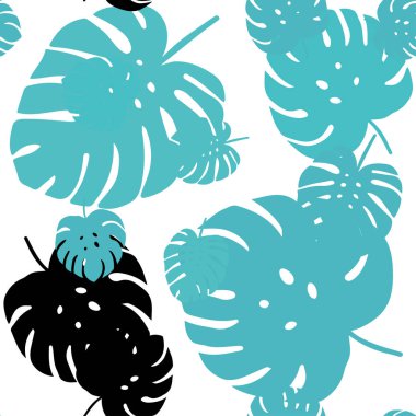 Yaprakları ile Açık Yeşil vektör sorunsuz doodle şablonu.