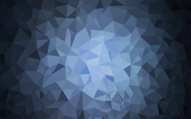 Koyu mavi vektör soyut poligonal şablonu.