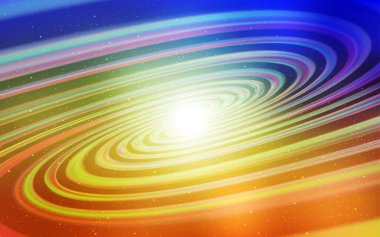 Açık Mavi, Uzay yıldızları ile sarı vektör şablonu.