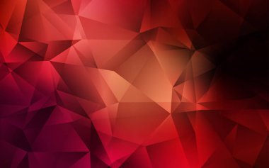 Koyu Kırmızı vektör soyut poligonal arka plan.