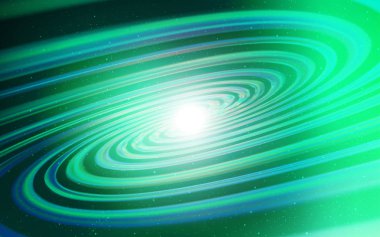 Uzay yıldızları ile açık yeşil vektör şablonu.