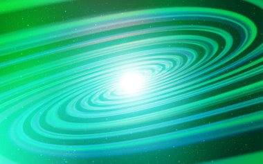 Kozmik Yıldızlar ile açık yeşil vektör düzeni.