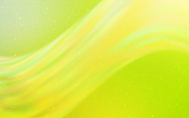 Açık yeşil, sarı vektör desen ile gece gökyüzü yıldız.