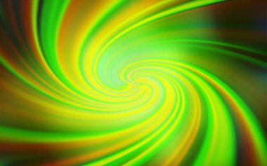 Açık Yeşil, eğri çizgili sarı vektör arkaplanı.