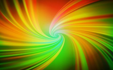 Koyu Yeşil, Eğri çizgileri olan sarı vektör deseni.