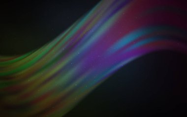 Lacivert, uzay yıldızları ile yeşil vektör şablonu.