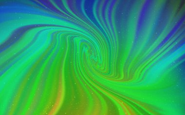 Açık mavi, Samanyolu yıldızlar ile yeşil vektör doku.