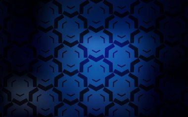 Kavisli çizgilere sahip koyu mavi vektör arka planı.