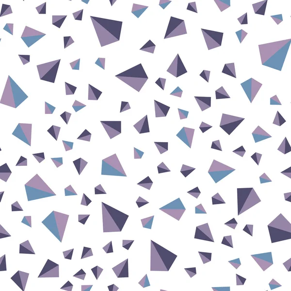 Hellrosa, blauer Vektor nahtlos, isometrisches Layout mit Linien, Dreiecken. — Stockvektor