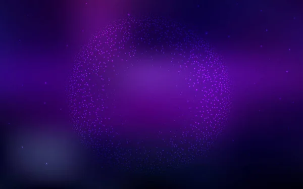 Tmavě purpurová, růžová vektorová pozadí s galaxií. — Stockový vektor