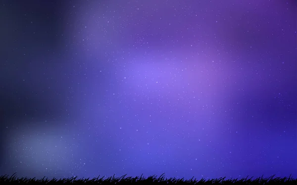 Tmavě purpurový vektorový vzor s noční oblohou. — Stockový vektor