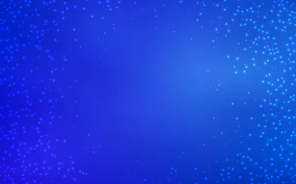 Luz Fondo vectorial azul con estrellas astronómicas . — Vector de stock