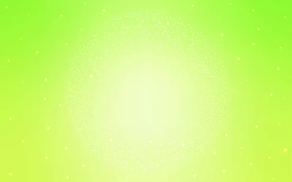 Verde claro, fondo vectorial amarillo con estrellas de galaxias . — Archivo Imágenes Vectoriales