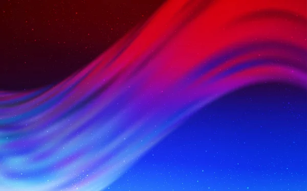 Licht blauw, rode vector achtergrond met Galaxy sterren. — Stockvector