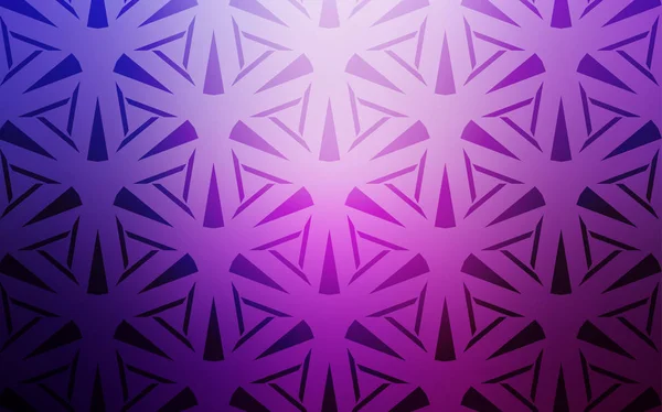 Modèle vectoriel violet clair, rose avec cristaux, triangles. — Image vectorielle