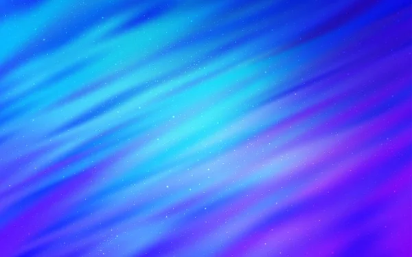 Hellrosa, blauer Vektorhintergrund mit Galaxiensternen. — Stockvektor