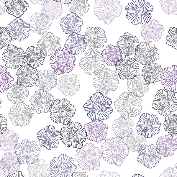 Dunkel lila, rosa Vektor nahtlose elegante Tapete mit Blumen. — Stockvektor