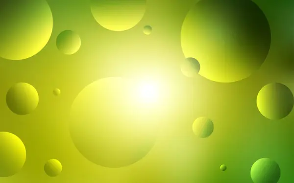 Hellgrüne, gelbe Vektortextur mit Scheiben. — Stockvektor