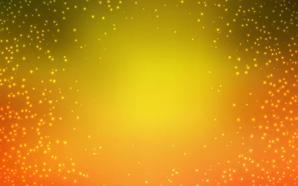 Rojo claro, patrón vectorial amarillo con estrellas del cielo nocturno . — Archivo Imágenes Vectoriales