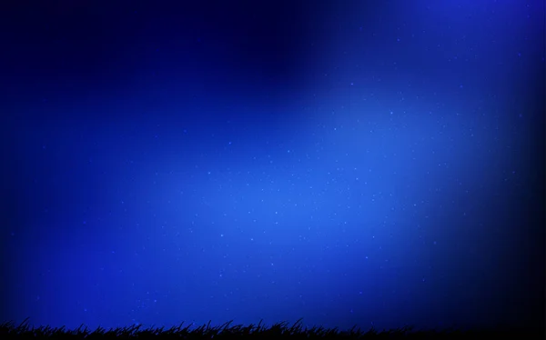 Textura vectorial azul oscuro con estrellas de la vía láctea . — Vector de stock