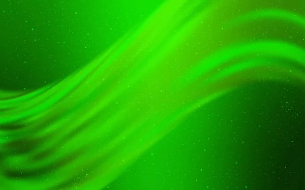 Licht groene vector achtergrond met astronomische sterren. — Stockvector