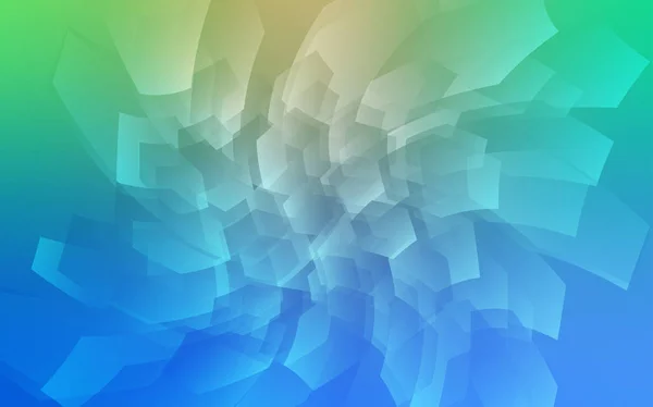 Bleu clair, texture vectorielle verte avec hexagones colorés. — Image vectorielle