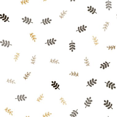 Koyu Turuncu vektör yapraklar ile kesintisiz soyut zemin.