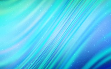 Açık mavi, astronomik yıldızlar ile yeşil vektör arka plan.