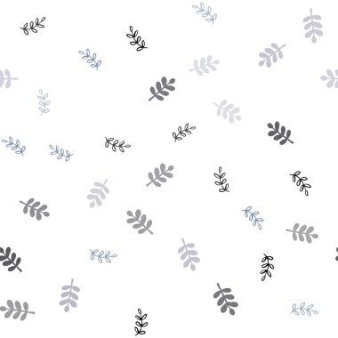 Yaprakları ile Açık Mor vektör dikişsiz doodle düzeni.