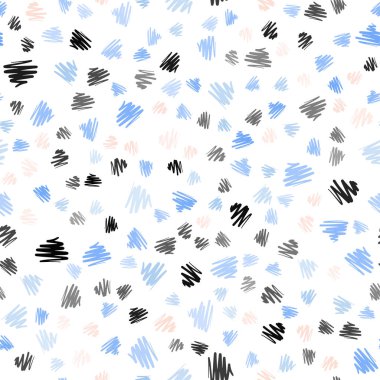 Açık Pembe, Keskin çizgilerle Mavi vektör dikişsiz desen.