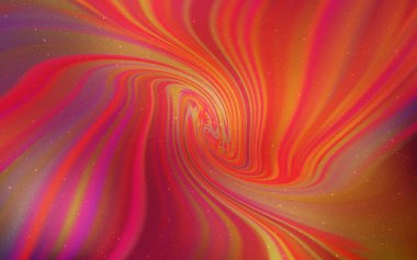 Açık kırmızı, uzay yıldızları ile sarı vektör şablonu.