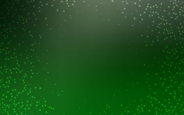 Galaksi yıldızları ile koyu yeşil vektör arka plan.