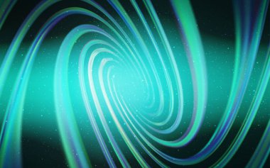 Uzay yıldızları ile açık yeşil vektör şablonu.