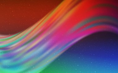 Açık Yeşil, astronomik yıldızlarla kırmızı vektör arka plan.