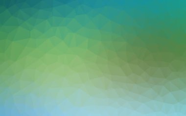 Açık mavi, üçgen düzen parlayan vektör yeşil.