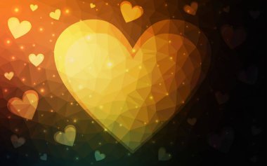 Doodle kalpleri ile Koyu Turuncu vektör şablonu.