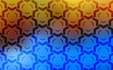 Açık Mavi, Bükülmüş çizgilerle sarı vektör deseni.