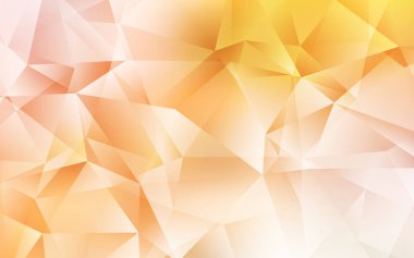 Işık turuncu vektör soyut poligonal desen.