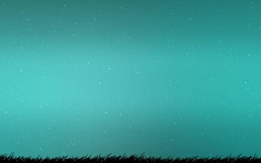 Işık yeşil vektör arka plan gökada yıldız ile.