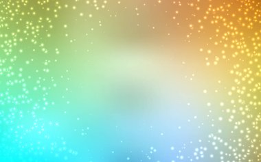 Açık Mavi, Uzay yıldızları ile sarı vektör şablonu.