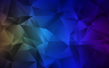 Koyu Mavi, Yeşil vektör parlayan üçgen arka plan.