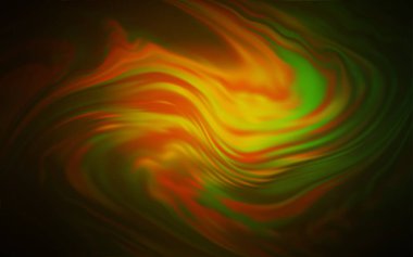 Koyu yeşil, sarı vektör bulanık parlak soyut şablon.