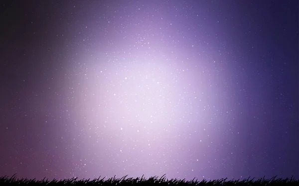 Фиолетовый векторный фон со звездами галактики . — стоковый вектор