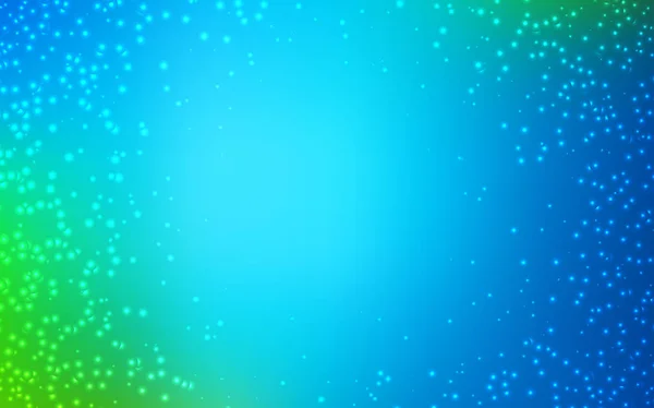 浅蓝色, 绿色矢量模板与空间恒星. — 图库矢量图片