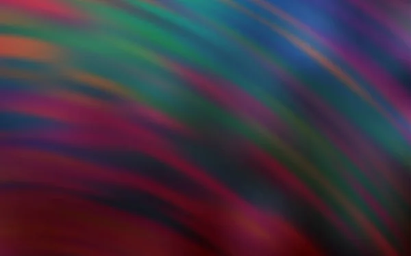 Тёмный многоцветный векторный фон с изогнутыми линиями . — стоковый вектор