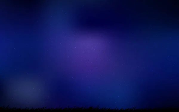 Layout vettoriale blu scuro con stelle cosmiche . — Vettoriale Stock