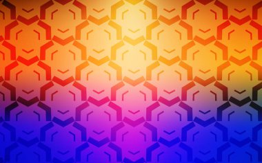 Açık Mavi, bükülmüş çizgileri olan sarı vektör şablonu.