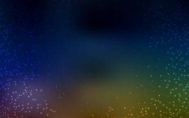 Kozmik yıldız düzeniyle karanlık çok renkli vektör.