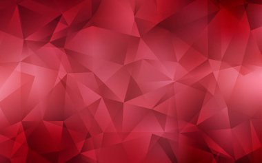 Açık kırmızı vektör düşük poli düzeni.